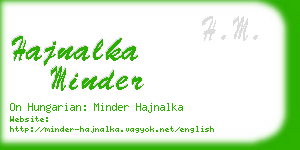 hajnalka minder business card